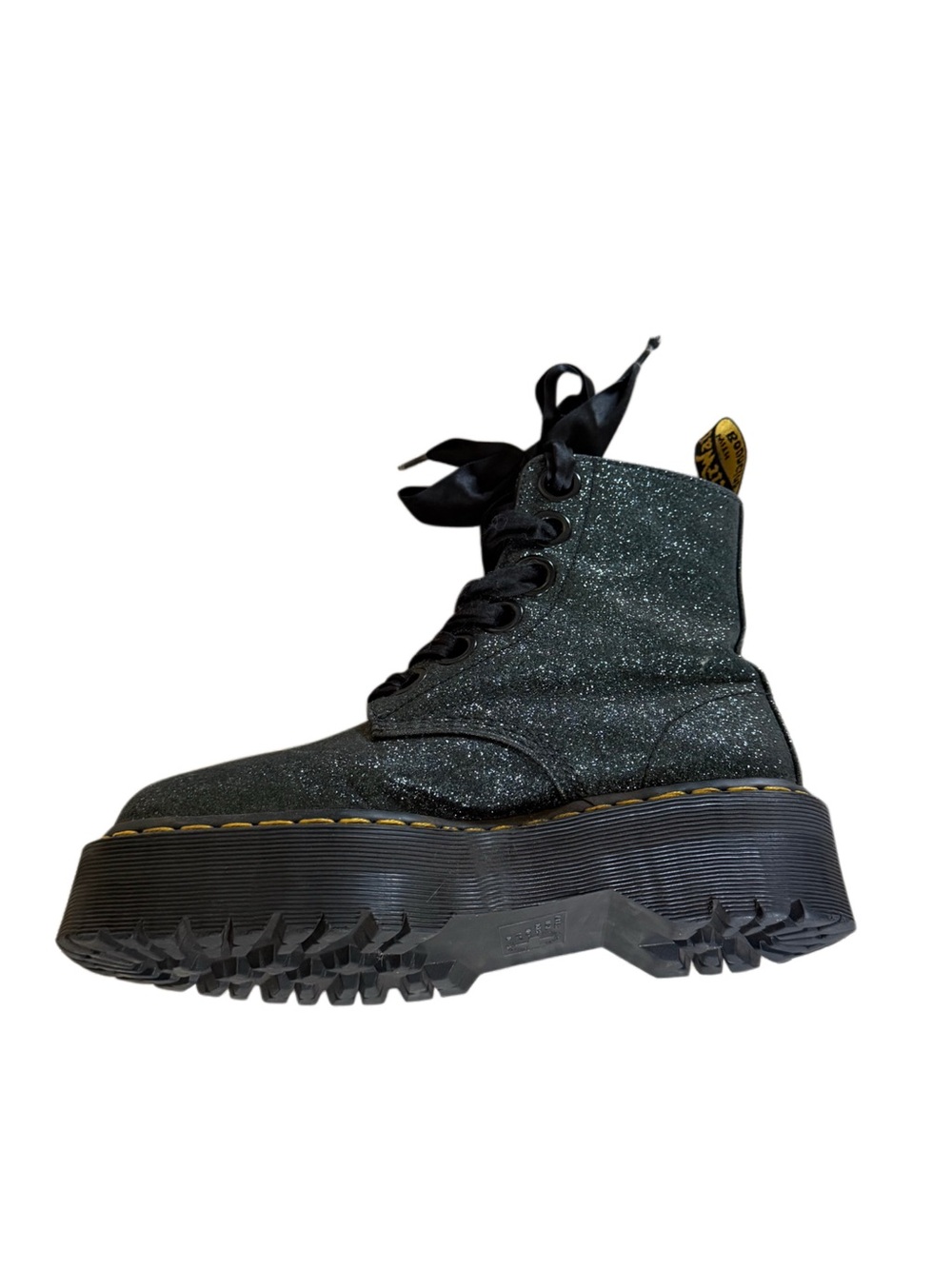 Dr. Marten’s Womens Molly Glitter Sparkle Platform Chunky Combat Boots Size 8 - Picture 4 of 13